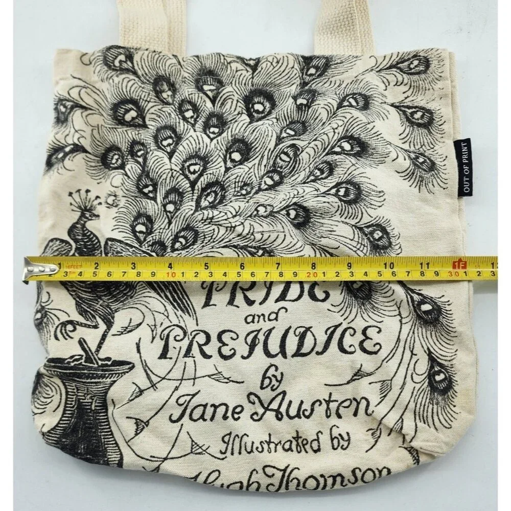 Out of Print Pride and Prejudice Jane Austen Reusable Canvas‎ Tote Shoulder Bag